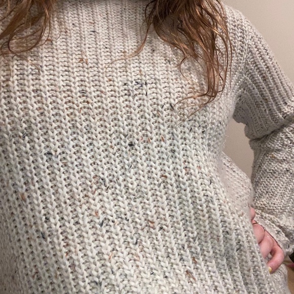 A New Day beige and cream chunky knit sweater sz L - Picture 6 of 11